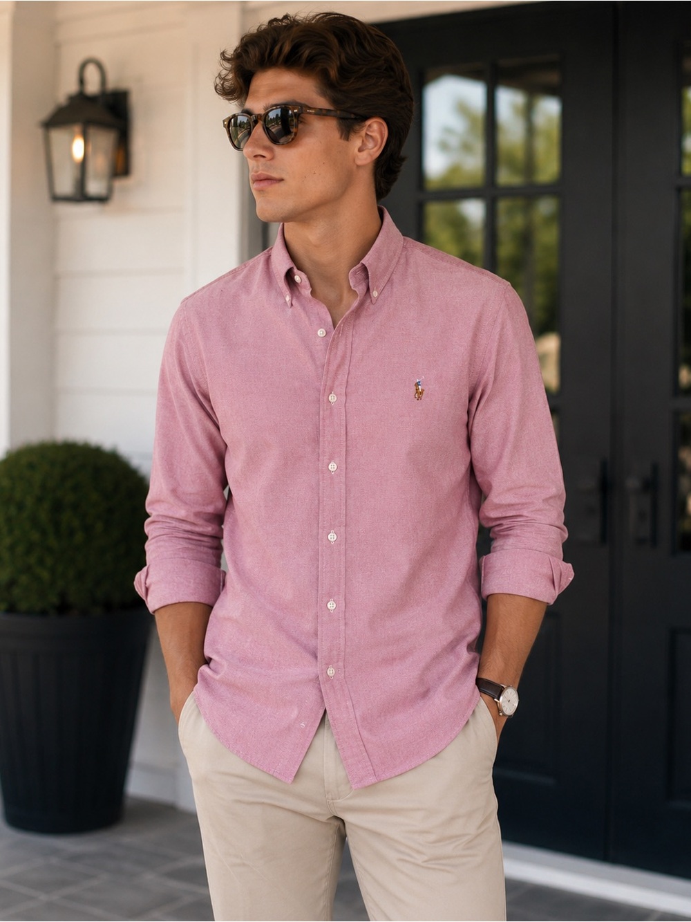 Ralph Lauren Classic‎ Oxford Polo Preppy Pink Button Down Shirt